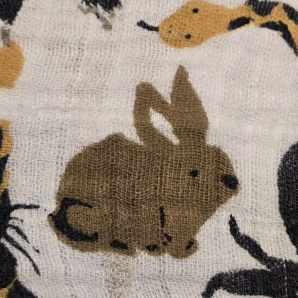 Clementine Kids Baby Muslin Swaddle Cotton Animals Zoology Blanket Zoo Animals - Picture 7 of 10